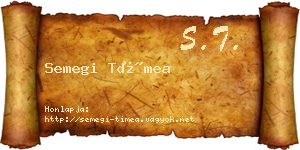 Semegi Tímea névjegykártya
