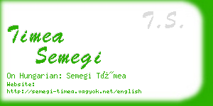 timea semegi business card